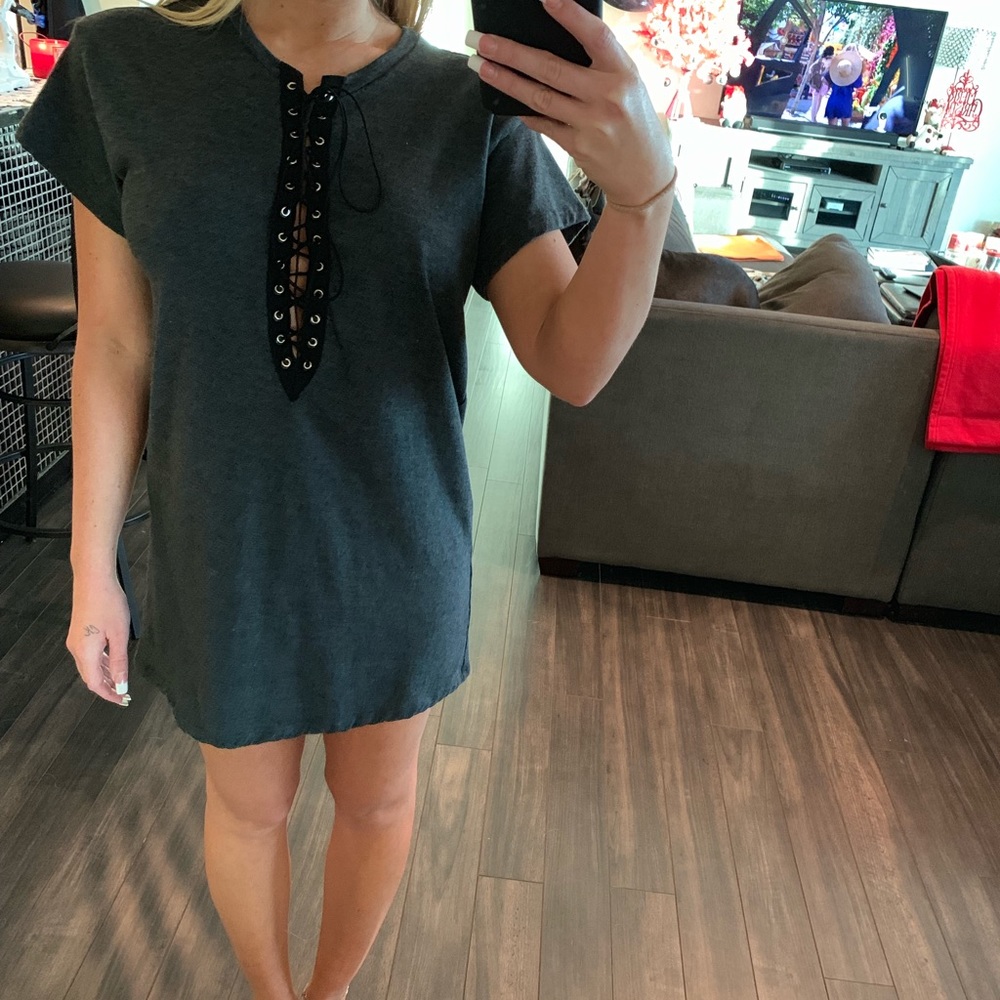 Grey T-shirt dress